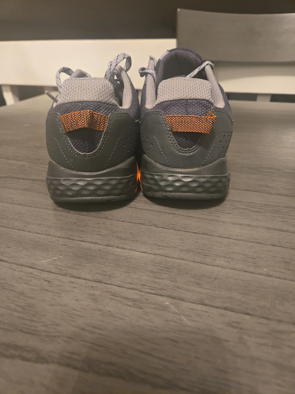 New Balance Men's Gray & Orange Athletic Sneakers